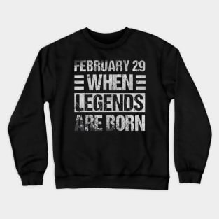 February 29 Birthday Cool Leap Year Retro Crewneck Sweatshirt